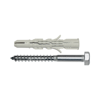 LANGE NYLON MULTIFUNCTIONELE PLUG MET HOUTDRAADBOUT VERZINKT 8X160 (10)