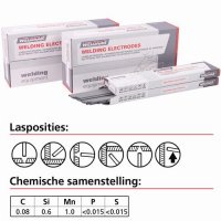 LASELEKTRODE E 7018 Ø 2,50 X 350 2KG (1ST)