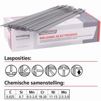 LASELEKTRODE WK 316 L Ø 2,50 X 300 2KG INCL LEG TOESL (1ST)