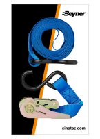 LASHING STRAP BLUE WITH RATCHET + 2 HOOKS 5 METERS (1PC)