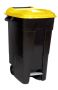 LEGE AFVAL CONTAINER 120L + PEDAAL GEEL (1ST)