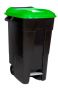 LEGE AFVAL CONTAINER 120L + PEDAAL GROEN (1ST)