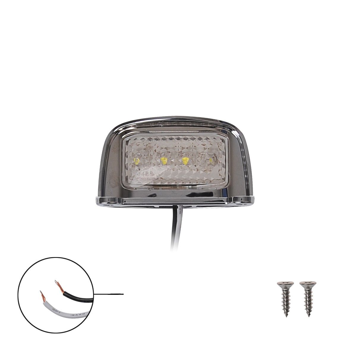 license plate light 1224v 76x41mm led chrome 1pc license plate light 1224v 76x41mm led chrome 1pc