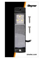 MARKER LAMP 12 / 24V WHITE 126X30MM LED (1PC)