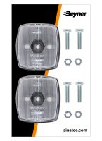 MARKER LAMP WHITE 66X62MM (2PC)