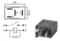 MICRO CONTACT MAKE RELAY 24V 10A WITH DIODE (1PC)