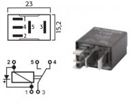 MICRO SWITCH RELAY 12V 15 / 25A WITH DIODE (1PC)