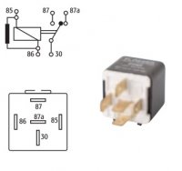 MINI INTERCHANGE RELAY 24V 10 / 20A WITH RESISTOR 5 POLES (1PC)