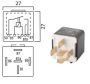 MINI SWITCH RELAY 12V 30 / 40A 5-POLES (1PC)