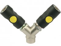 PREVOST VE KOPP KNOP TWEEWEGVERDELER GEEL G 1/4 BI