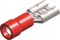 PVC ECONOMY HALF-INSULATED FEMALE DISCONNECTORS RED 2,8X0,5 (100)