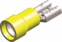 PVC ECONOMY HALF-INSULATED FEMALE DISCONNECTORS YELLOW 6,3X0,8 (100)