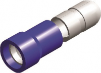 PVC ECONOMY INSULATED MALE BULLET DISCONNECTORS BLUE 4,0MM (100)