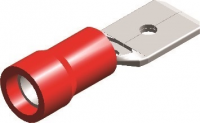 PVC ECONOMY INSULATED MALE DISCONNECTORS RED 2,8X0,8 (100)