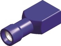 PVC FULLY-INSULATED FEMALE DISCONNECTORS BLUE 2.8X0.5 (50PCS)
