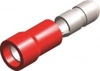 PVC INSULATED MALE BULLET DISCONNECTORS RED 4,0 (5PCS)