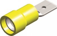 PVC INSULATED MALE DISCONNECTORS YELLOW 6,3X0,8 (500PCS)