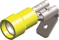 PVC INSULATED PIGGY BACK DISCONNECTORS YELLOW 6,8X0,8 (500PCS)