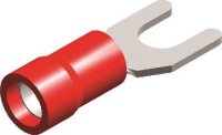 PVC INSULATED SPADE TERMINALS RED M3 (3.2) (50PCS)