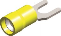 PVC INSULATED SPADE TERMINALS YELLOW M4 (4,3) (5PCS)