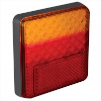 REAR LIGHT 12/24V 4 FUNCTIONS 100X100MM LED (1PC)