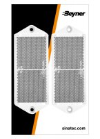 RÉFLECTEUR BLANC 127X51MM FIXATION À VIS (2PC) RÉFLECTEUR BLANC 127X51MM FIXATION À VIS (2PC)