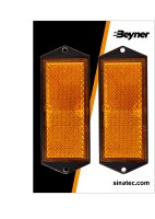 RÉFLECTEUR ORANGE 104X40MM FIXATION À VIS (2PC) RÉFLECTEUR ORANGE 104X40MM FIXATION À VIS (2PC)