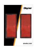 REFLECTOR RED 85X39MM SELF-ADHESIVE WITH BASE PLATE (2PC)