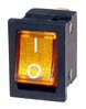 ROCKER SWITCH MINI ON/OFF ILLUMINATED AMBER 12V 16A (1PC)