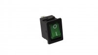 ROCKER SWITCH MINI ON/OFF ILLUMINATED GREEN 12V 16A (1PC)