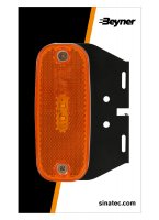 SIDE MARKER LAMP 10-30V ORANGE 110X45MM LED WITH HOLDER (1PC)