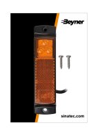 SIDE MARKER LAMP 12 / 24V ORANGE 126X30MM LED (1PC)