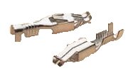 SPADE TERMINAL JUNIOR TIMER UNINSULATED WITH BARB 0.5-1.5MM² 2.8X0.8 (100PCS)