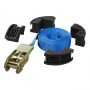 SPANBAND BLAUW MET RATEL EN RANDBESCHERMERS 5 METER (1ST)