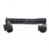 SPIRAL CABLE PVC 12V 13 POLIG + 2X PLUGS 3,5MTR (1PC)