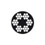 STAALKABEL 6X7 + 1 TOUWKERN VERZINKT PVC OMMANTELD 1,5/2,5MM (100)