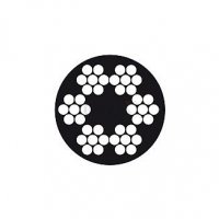 STAALKABEL 6X7 + 1 TOUWKERN VERZINKT PVC OMMANTELD 2/3MM (50)