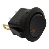 SWITCH MINI ROUND LED AMBER (1PC)