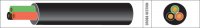 THIN WALL 3 CORE AUTO CABLE 3X1,0MM2 ROUND BLACK/RED/GREEN (1M-30/ROLL)