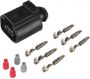 VAG CONNECTOR FEMALE OE: 1J0973702 2-WAY + TERMINALS AND SEALS (1 SET) (1PC)