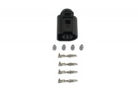 VAG CONNECTOR FEMALE OE: 4B0973712 4-WAY + TERMINALS AND SEALS (5 SETS) (1PC)