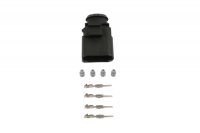 VAG CONNECTOR MALE OE: 1K0973804 4-WAY + TERMINALS AND SEALS (5 SETS) (1PC)