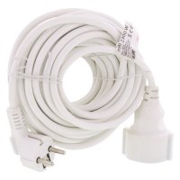VERLENGSNOER MET RANDAARDE 2500W 3X1,0 MM WIT 10 METER (1ST)
