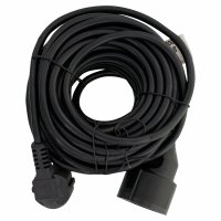 VERLENGSNOER MET RANDAARDE 2500W 3X1,0 MM ZWART 10 METER (1ST)