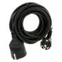 VERLENGSNOER MET RANDAARDE 2500W 3X1,0 MM ZWART 5 METER (1ST)