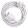VERLENGSNOER MET RANDAARDE 2500W 3X1,5 MM WIT 5 METER (1ST)