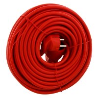 VERLENGSNOER MET RANDAARDE 3500W 3X1,5 MM ROOD 25 METER (1ST)