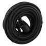 VERLENGSNOER MET RANDAARDE 3500W SPATWATERDICHT (IP44) 3X2,5MM2 ZWART 15 METER (1ST)
