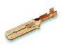 VLAKSTEKER ONGEISOLEERD MESSING MET WEERHAAK (2,5-6,0) 6,3X0,8 (28X15,8) (1000ST)