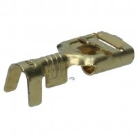 VLAKSTEKERHULS ONGEISOLEERD MESSING MET WEERHAAK (0,5-1,0) 4,8X0,8 (25ST)